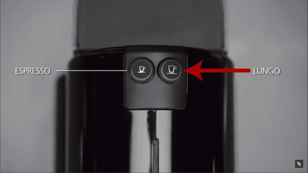 nespresso lungo button